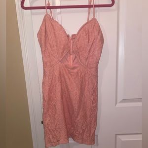 Light pink lace dress